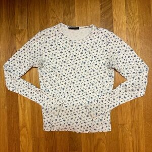Floral Brandy Melville Long Sleeve T-Shirt